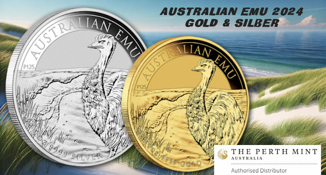 PerthMint Australia: Emu 2024 in Gold und Silber